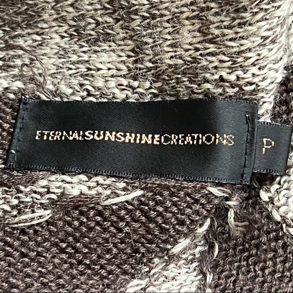 ETERNAL SUNSHINE CREATIONS Boho Print Wool Blend Open Cardigan P - Picture 8 of 11